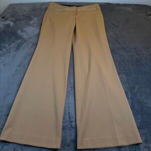 Express Editor Wide Leg Dress Pants Tan Khaki Professional Trousers Womens 4R